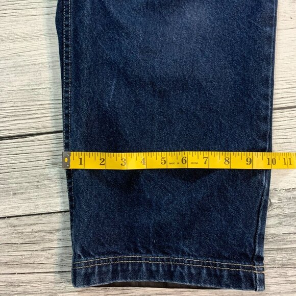EX Exco Cargo Carpenter Jeans Vintage Y2K Baggy Wide Leg Indigo Denim - Picture 13 of 13
